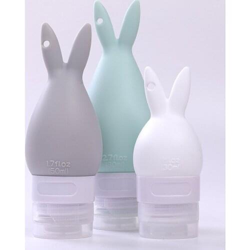 Travel Silicone Refillable Bottles Cute Cartoon Cosmetic Shower Gel Empty Container Shampoo Storage Bottle Skin Care Tool