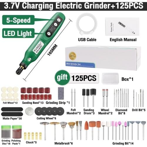 USB Charging Variable Speed Mini Grinder Set Variable Speed Rotary Tool Electric Tools For Dremel Rotary Tools Grinding Machine