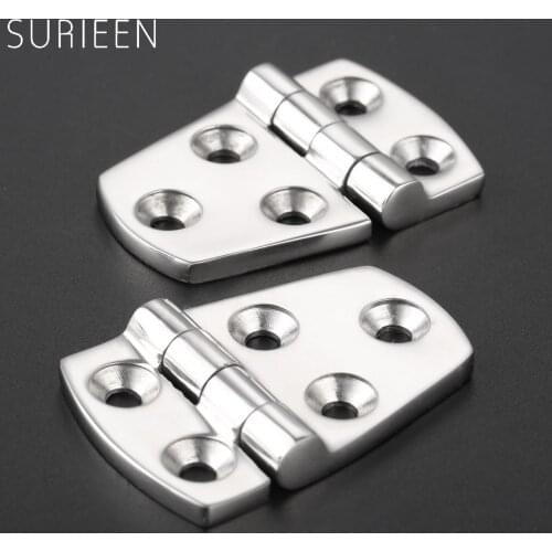 2Pcs Marine 316 Stainless Steel Shortside Offset Hinges Heavy Duty Boats Flush Doors Windows Hatch Compartment Hinges 57mmx38mm