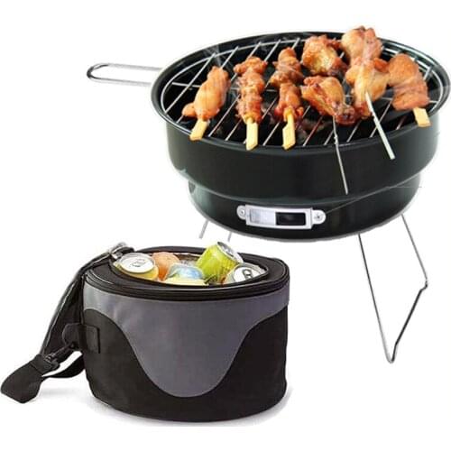Stainless Steel Outdoor BBQ Grill Set Folding Portable BBQ Oven Home-use Lovers Camping Cookware Burner Oven Picnic Stoves 1pcs