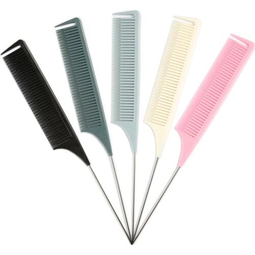 2021 New Highlight Comb Point-tail Plastic Comb Hair Salon Color Brush Modeling Comb Hair Tool