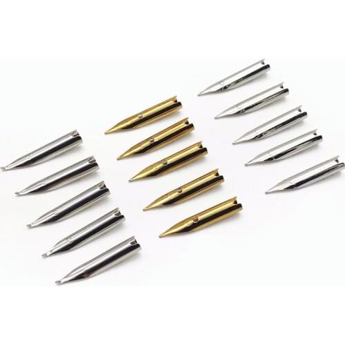 5pc Universal Fountain Pen Medium Nib Standard 0.38 Iridium Gold Ink Pens Nib for Writing Calligraphy Many Series Can Be Changed