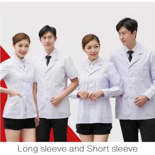 Half-length cotton nursing suit scrub soft breathable overalls unisex overalls uniforms beauty salon laboratory overalls jacket