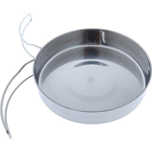 Portable Frying Pot Outdoor Camping Pot Cookware Stainless Steel Frying Pan Solid and Durable