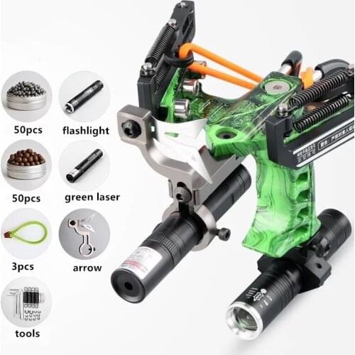 High Quality Laser Slingshot Hunting Bow Accessories Catapult Fishing Slingshot Powerful Catapult Crossbow Bow Shooting Arrows