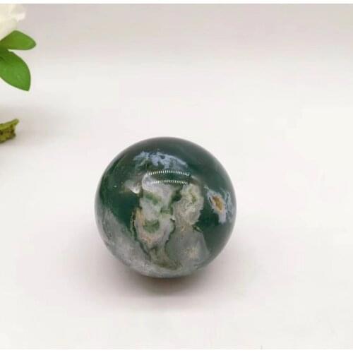 Natural Water Grass Agate Crystal Ball, Water Grass Agate Stone, Graceful, Winding Winding, With Artistic value of the collectio