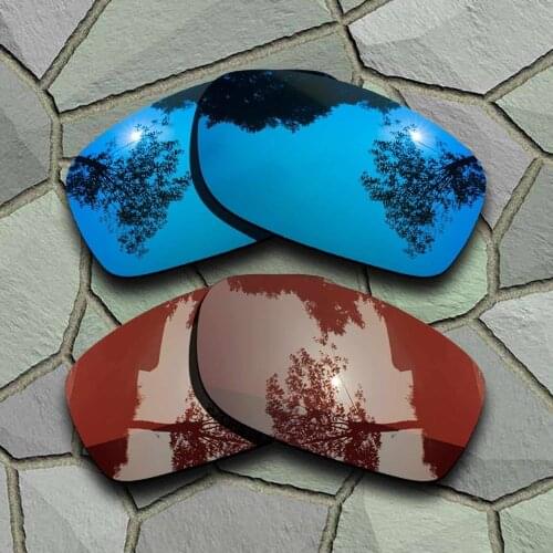 Sky Blue&Bronze Brown Sunglasses Polarized Replacement Lenses for Oakley Fives Squared