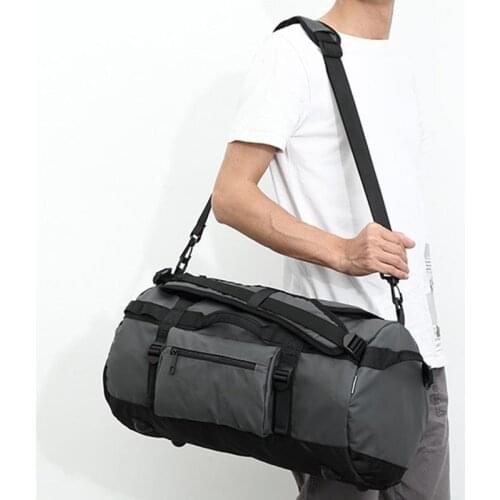 Mens Travel Bag Waterproof Sports Gym Bags Multifunctional Portable Fitness Bags Nylon Business Travel Backpack