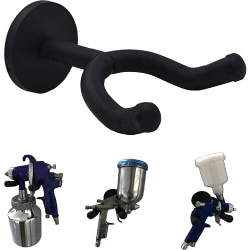 Gravity Spray Gun Holder Magnetic Wall Stand Feed HVLP Paint Cup Booth Shop Tool