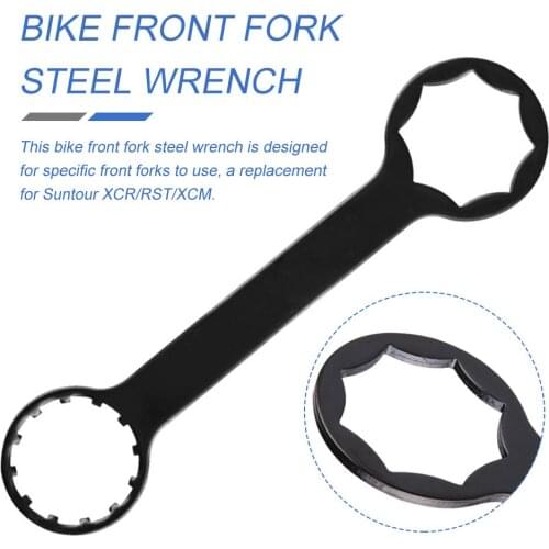 Bike Front Fork Wrench Front Fork Headset Steel Spanner Bicycle Repair Hand Tool Replacement For Suntour XCR/RST/XCM