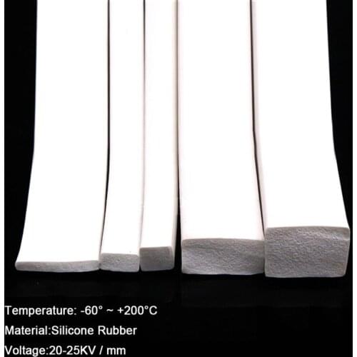 1/2/3/5Meter Square Sponge Strip White Silicone Foamed Rubber Doors Windows Gasket Trim Seal 5x5mm-20x30mm