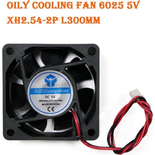 1pcs 6025 DC Cooling fan Brushless 60mm DC 5V 2-Pin 60*60*25mm CPU Case Cooler Mini fan for 3D Printer parts Mini fan