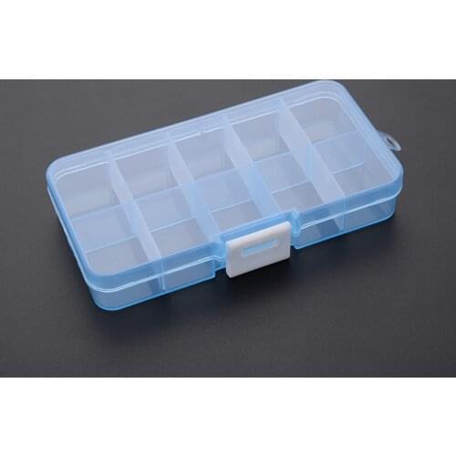 10 Slot Jewelry Rectangle Display Storage Charms beads Organizer Case Box 1pcs