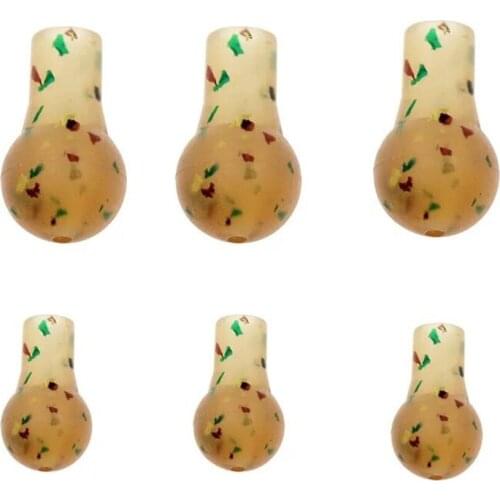 20Pcs S-L Round Head Buffer Beads Freshwater Anti-tangle Sleeves Tail Rubber Tube Beads Carp Fishing Tackle Accessories Pesca