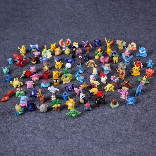 24Pcs/Bag Cartoon Pokemones Figuras Mini Size 2.5-3cm Anime Pokemones Pika Action Figure Toys Gifts for Children