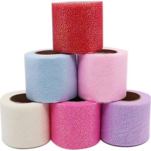 25Yards/roll 6CM Dots Tulle Roll Organza Baby Shower Party Supplies DIY Hair Bows Handmade Materials Y2020103006