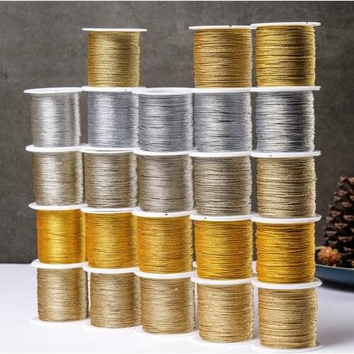 3/6/9/12/15 shares of Gold and Silver Strand Thread Tassel DIY Hand Woven Bracelet Hand Rope Embroidered Dragon Scale Rope