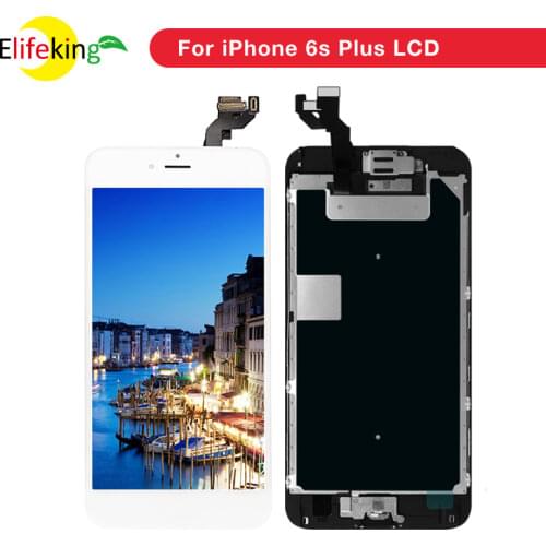 5PCS/Lot No Dead Pixel Display for iPhone 6s plus LCD Screen Replacement with Good 3D Touch with Home Button and Front Camera