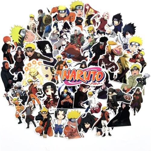 630 Pcs/lot Anime Ninja Sasuke Cartoon For Snowboard Laptop Luggage Fridge Car Styling Decal Home Decor Stickers toy gift