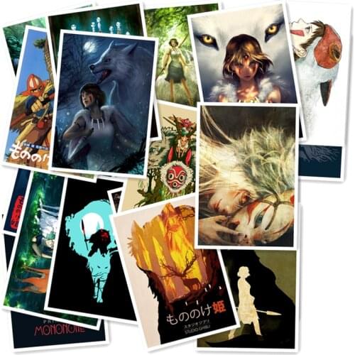 A1-31 Mononoke Hime Miyazaki Hayao 20/pcs Laptop Sticker Home Decor Styling Wall Travel Suitcase Kids Toys Graffiti Sticker