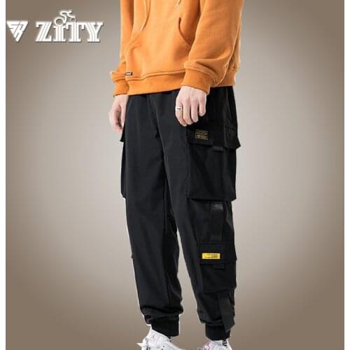 Men Multi-pocket Harem Hip Hop Pants Trousers 2020 Streetwear Sweatpants Hombre Male Casual Fashion Cargo Pants Men Jogger Pants