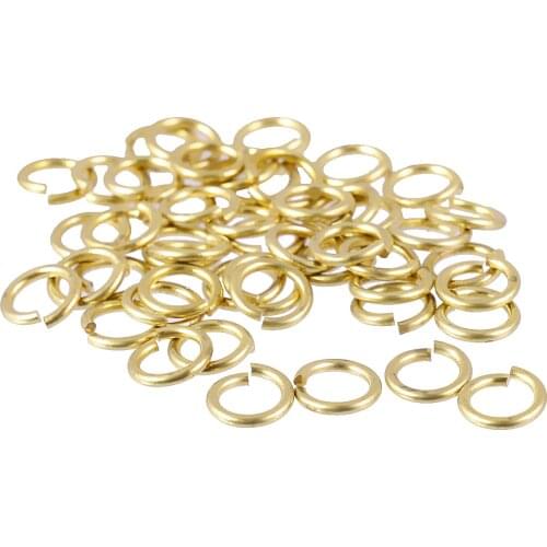50x Key Holder Split Rings Keyring Keychain Keyfob Accessory Gold 2.0 X 15mm