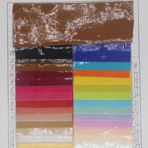 Glossy pearl patent synthetic PVC leather fabric luggage bags material leather mirror leather wholesale