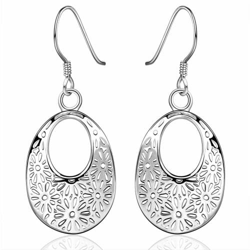 Pretty nice fashion beautiful charms women silver color Earring Jewelry cute wedding gift factory price free shipping E581