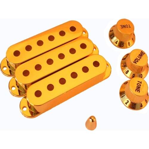 Pickup Covers Knobs Switch Tip Made of ABS Plastic for Electric Guitar Gold