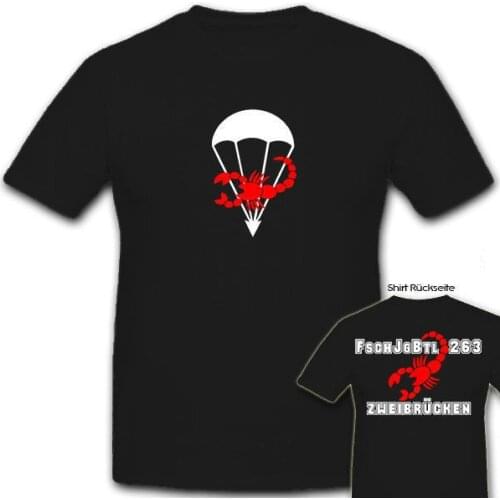 Summer Cotton Men Fashion Summer Style Fitness Brand Fschjgbtl 263 Bundeswehr Paratrooper Bataillon Two Bridgesslim Fit T-Shirt