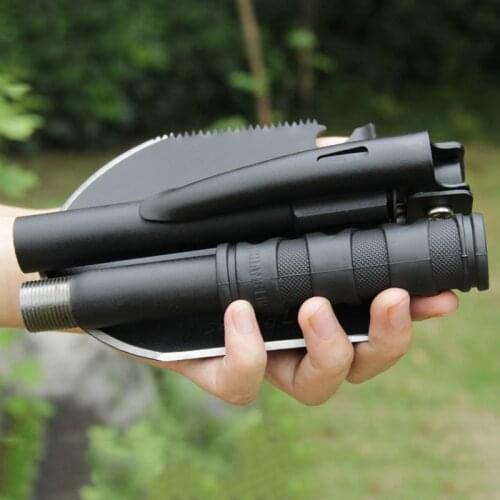 Hot Portable Trumpet Multifunctional Shovel Outdoor Camping Fishing Mini Survival Tools Hiking Spade Sturdy multi-purpose Shovel