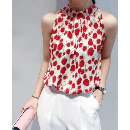 Suspender vest womens thin 2020 summer chic sleeveless Floral Chiffon Top crop top women 2020 SHORT Chiffon Camis