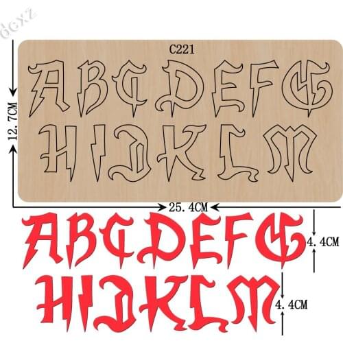 New letter A-Z Wooden die Scrapbooking C-221 Cutting Dies Compatible with most die cutting machines