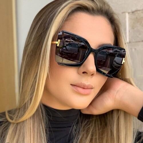 2020 New Trending Square Sunglasses For Ladies Big Frame Brand Retro Sun Glasses Oversized Sun Glass Elegant Women UV400