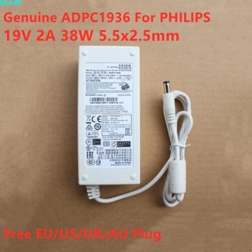 Genuine 19V 2A 38W ADPC1936 AC Adapter for PHILIPS 227E6L ADPC1938EX 220C4LSB/93 226V4TFB/93 247ESQ 276E7Q LCD Monitor Charger