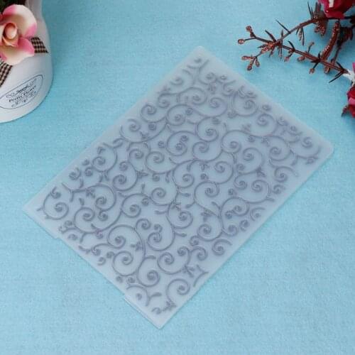 Plastic Embossing Folder Template For DIY Scrapbook Photo Album Card Paper Craft Flower Vine E56C