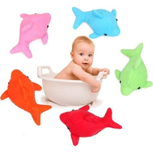 ASSOT 17cm Plush Toys Bath Whale For Kids Stuffed Animals Dolls Appease Baby Toys 0-12 Months Toddler Newborn Infant Babies