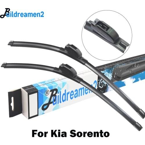 Buildreamen2 For Kia Sorento 2002-2018 Car Wiper Blade Rubber Frameless Windscreen Wiper Styling