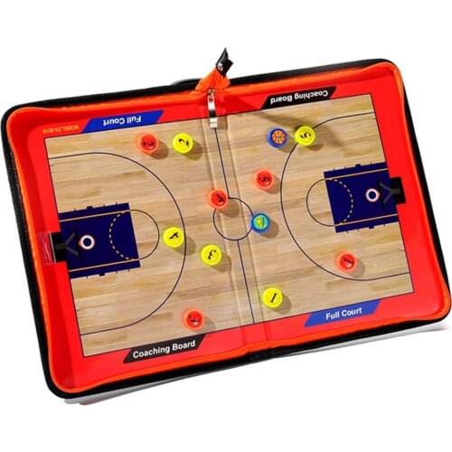 Foldable Coach Basketball Board Tactical Board Portable Tactic Coaching Basketball Competition Game Training Magnet Clipboard