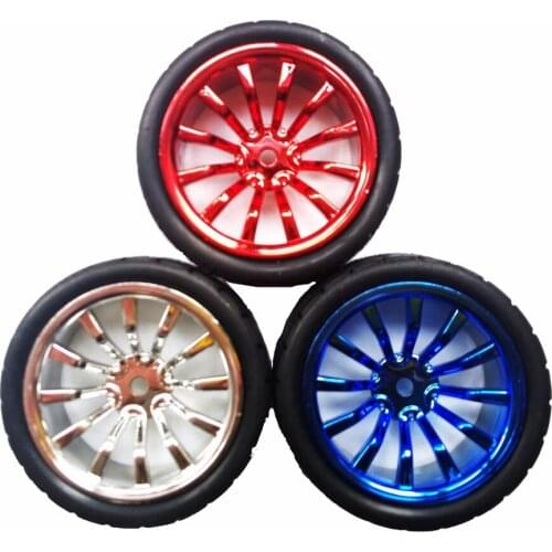 Smart Car Wheel 65mm Rubber Tire DIY Model Toy Robot Sponge Gall