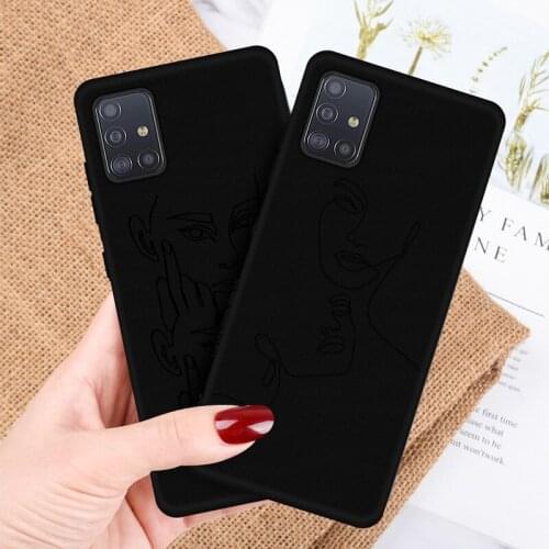 Funny Abstract Women Black Soft Phone Case For Samsung M21 M31S M41 M51 M10 M20 M30S M40 A7 A8 A9 2018 A12 A80 A90 A81 A91