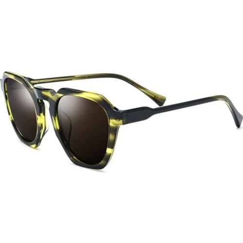 Acetate Polarized Sunglasses Women New Vintage Retro Round Sun Glasses for Women Brand Design Big Oversize Sunglass JDA3258