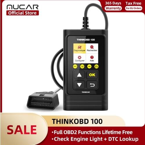 THINKCAR THINKOBD 100 All OBD2 Functions DTC Lookup VIN Live Data Reset Engine Light Diagnostics Car Scanner Diagnostic Tool