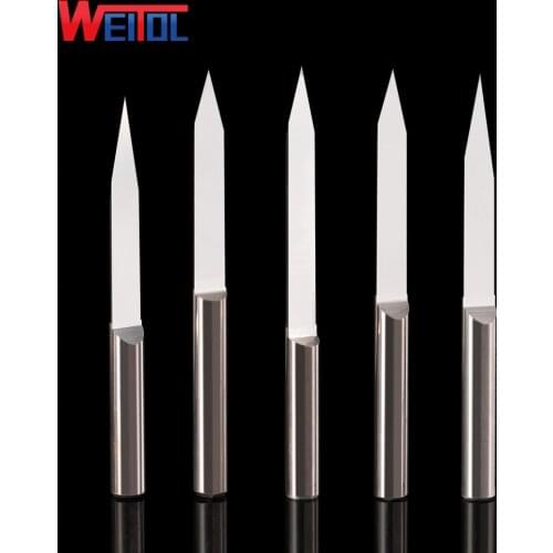 Weitol free shipping N series 10pcs/lot 4mm lengthen flat bottom engraving bits tungsten carbide carving tools wood PCB end mill