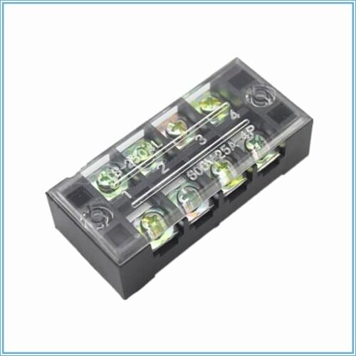 1Pcs Dual Row Screw Terminal Block Strip 600V 15A TB-1504