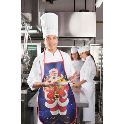1PC Christmas Personality Apron Bar Restaurant Waiter Christmas Decoration Apron Delantal Kitchen Accessories Xmas QA 266