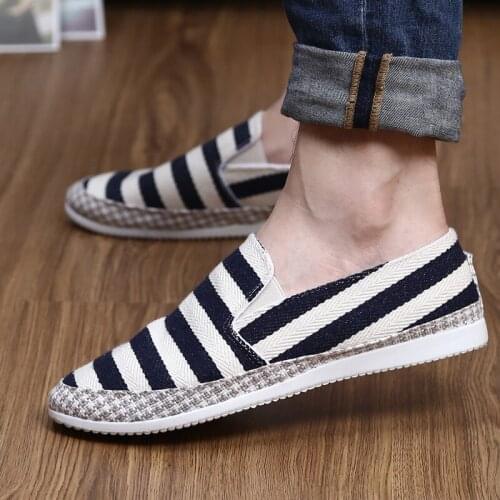 2020 Summer Fashion Men Canvas Shoes espadrilles Men Casual Shoes Slip on Breathable Loafers Men Flats Shoe Zapatos Hombre