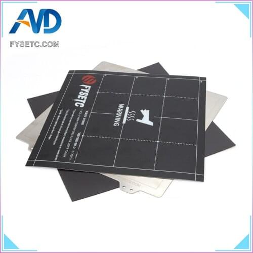 235x235mm Spring Steel Sheet + Magnetic Heatbed Build Surface B Plate Sheet + Plate Sticker For ENDER-3 /3s Tevo Flash