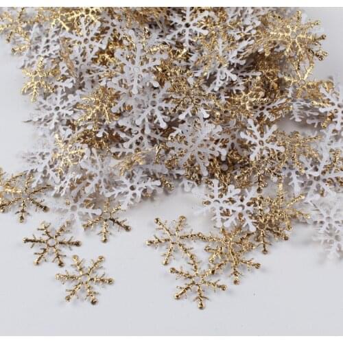 300pcs/lot Snowflakes Christmas Decoration Xmas Tree Hanging Ornament Holiday Garden Christmas Wedding Party Snow Flakes Decor