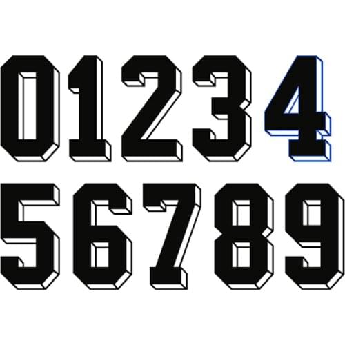 3D Custom Felt Football Nameset Customize Printing Soccer Numbers Heat Print Football Vintage 70s 80s German